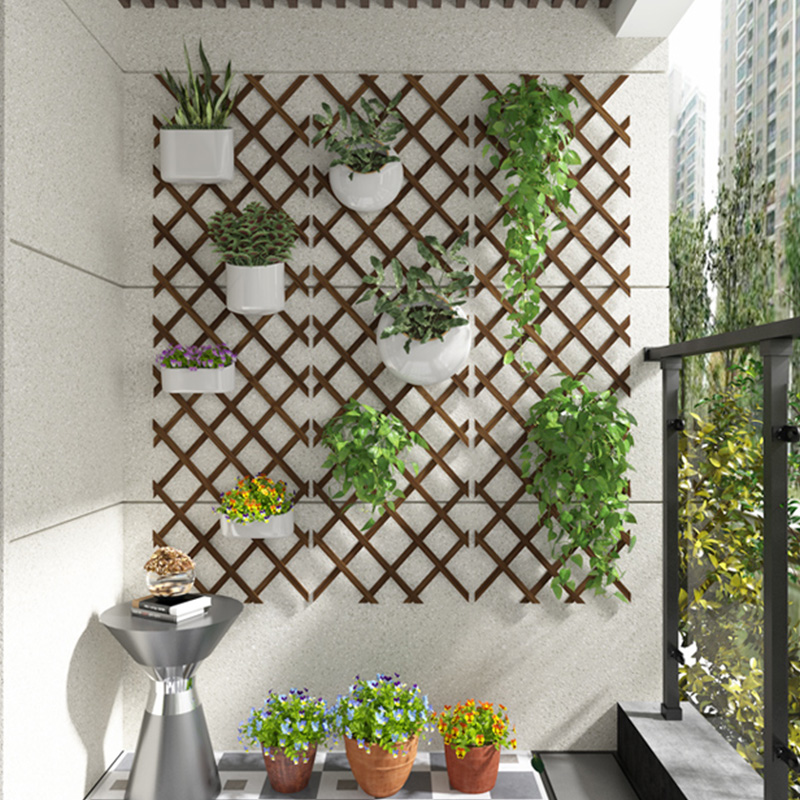 阳台花架悬挂网格壁挂式墙壁置物架墙上装饰花园墙面植物花盆挂架
