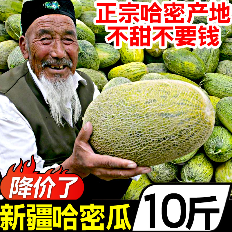 正宗新疆吐鲁番哈密瓜10斤网纹瓜新鲜当季水果甜瓜香瓜蜜瓜西州蜜