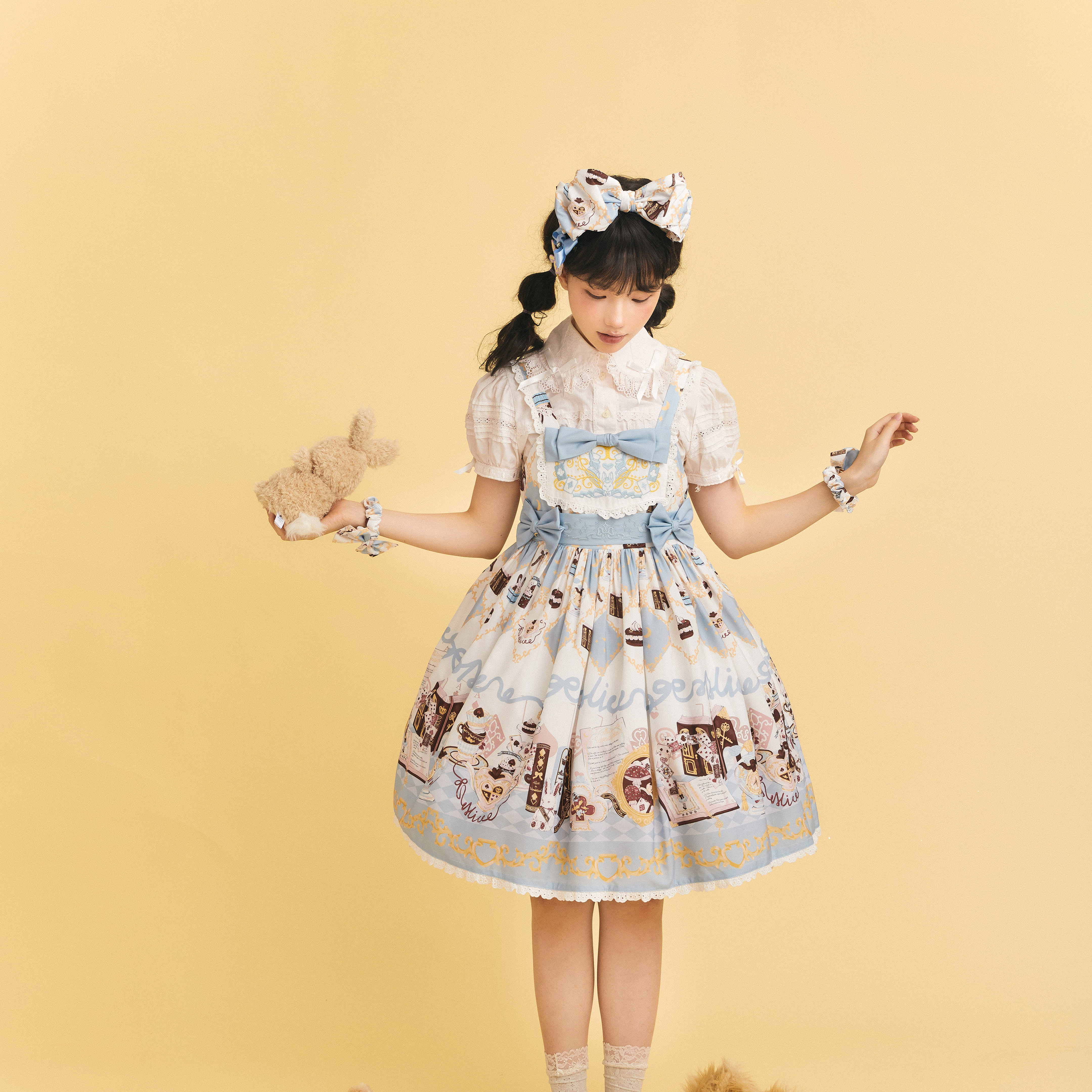 全款现货 爱丽丝兔  高腰JSK背带 原创Lolita  连衣裙 GD原创设计