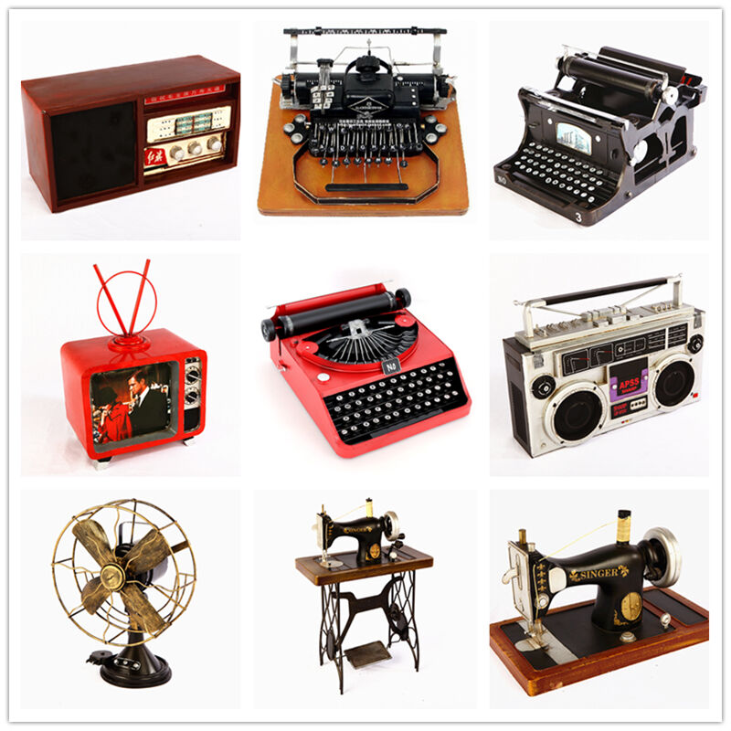 复古老式铁皮收音机录音机怀旧模型摆件老物件店铺装饰品摄影道具