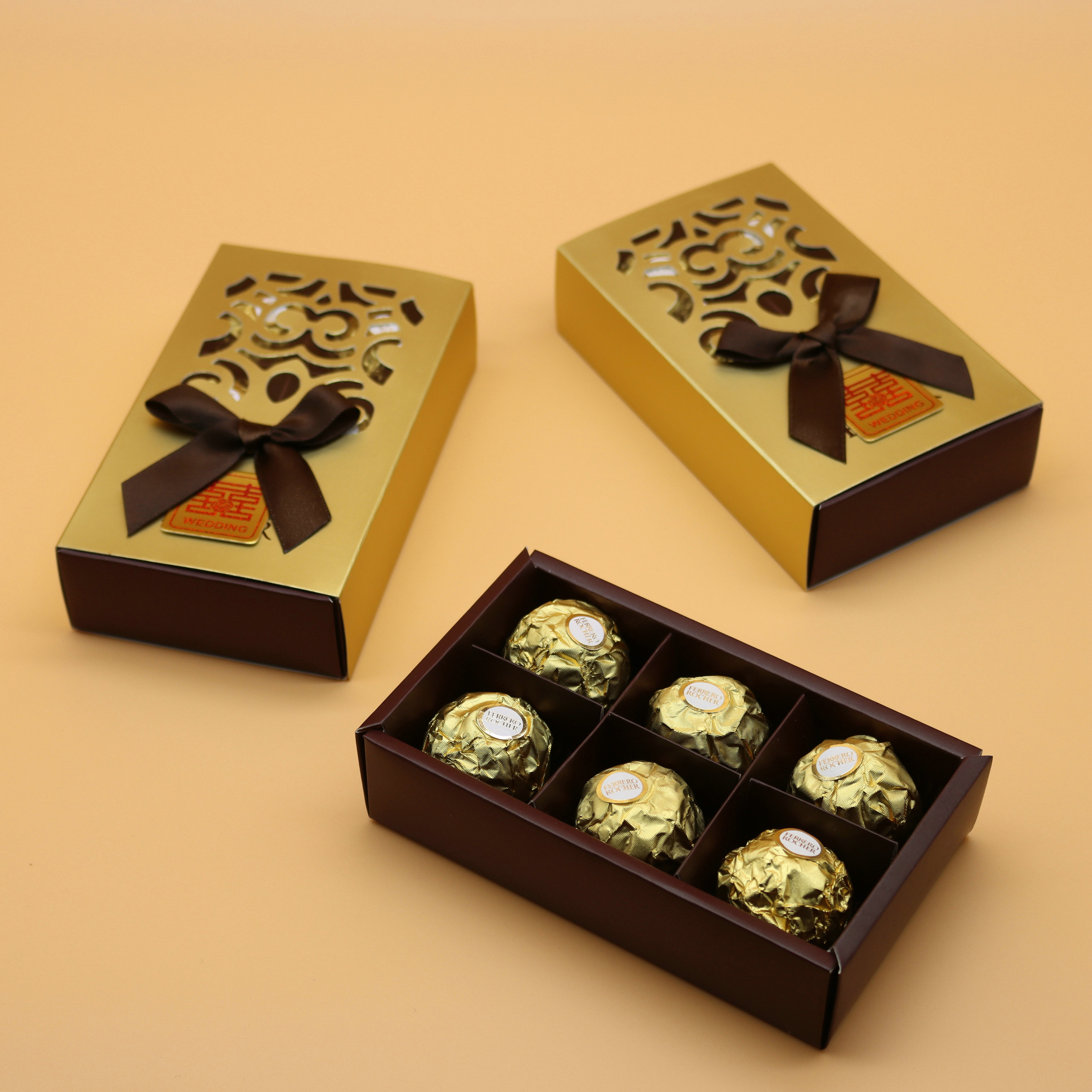 费列罗巧克力6粒婚礼结婚喜糖成品含糖回礼伴手礼物品礼盒装满月