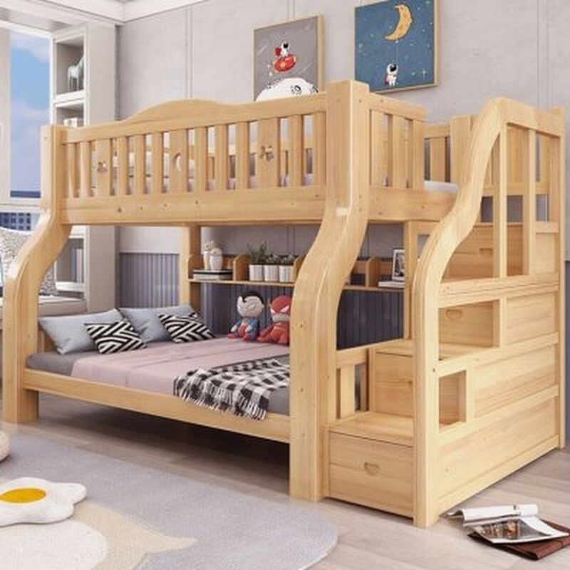 米的上下床小户子母床成人儿童床高低床双层床加厚上下铺全实木18