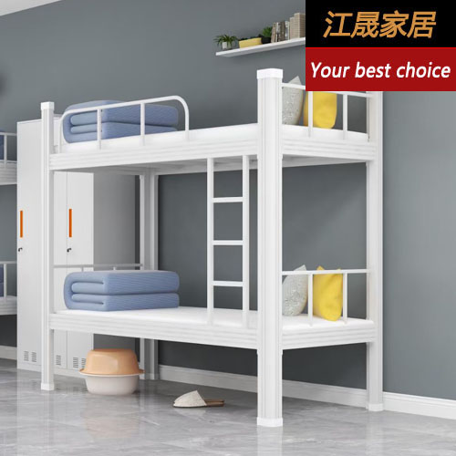 上海型材高低子母床上下铺铁架钢木床学生2米长员工宿舍双人床90