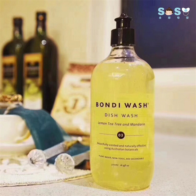 S[OSO全球]澳大利亚BONDI WASH碗盘清洁液柠檬茶树和柑橘餐具洗涤