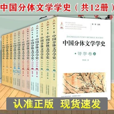 中国分体文学学史(共12本) 诗学词学散文小说戏剧中国文学史书