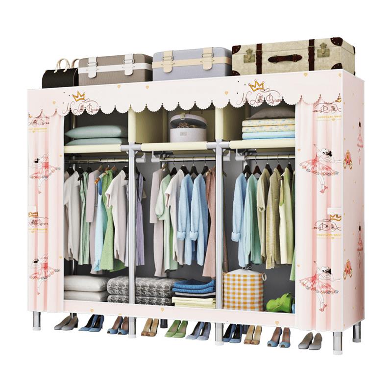 全合金钢接头衣柜经济型房间简约组合J布衣柜简单组装成品收纳