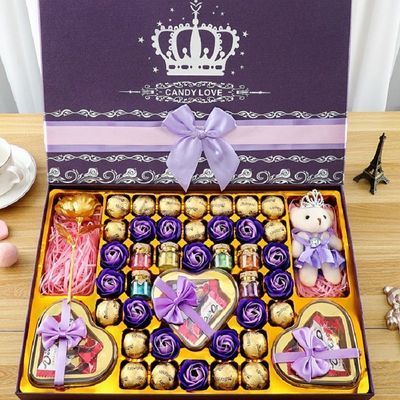 德芙巧克力礼盒装牛奶糖果零食送女友女生日创意520情人节礼物
