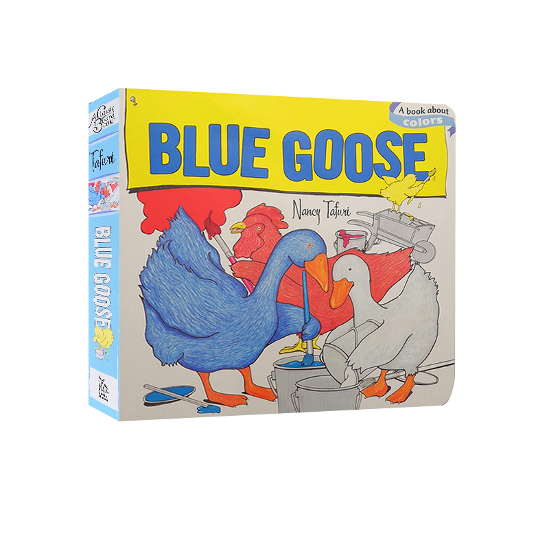 英文原版 Blue Goose 纸板书 幼儿启蒙颜色 认知绘本 儿童晚安故事图画书 凯迪克大奖作家 Nancy Tafu