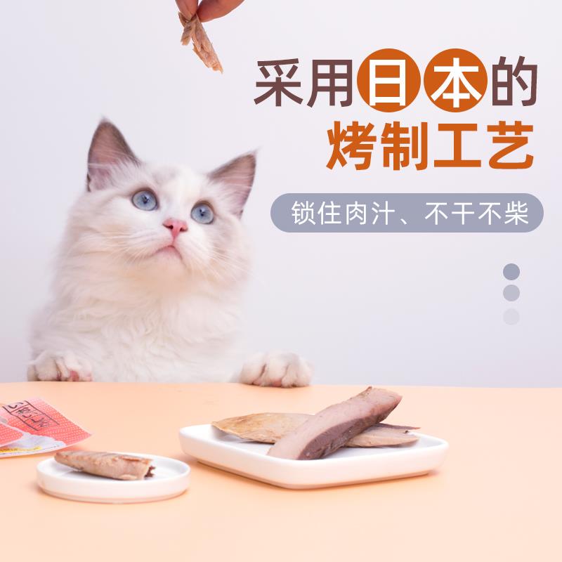 伊纳宝ciao 烤鲣鱼肉猫咪零食非冻干猫条幼猫肉干小鱼干营养