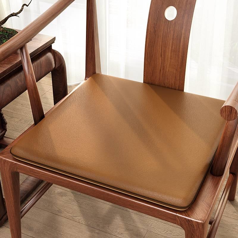 太师椅椅垫实木餐椅茶椅垫中式沙发椅子坐垫皮革防水屁垫红木圈椅