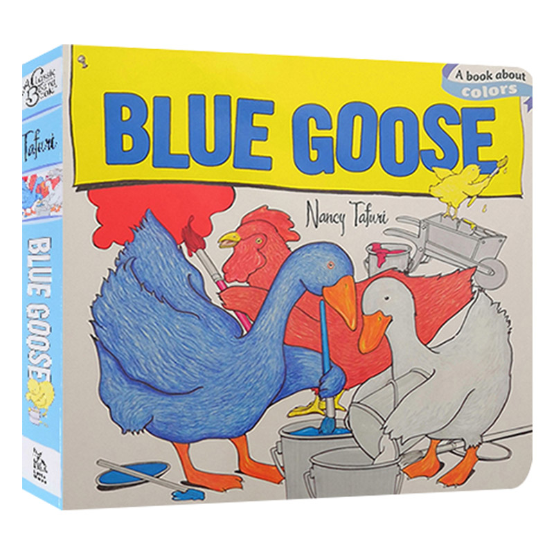 蓝色的鹅 纸板书 英文原版 Blue Goose 幼儿启蒙颜色认知绘本 晚安故事图画书 凯迪克大奖作家 Nancy Ta