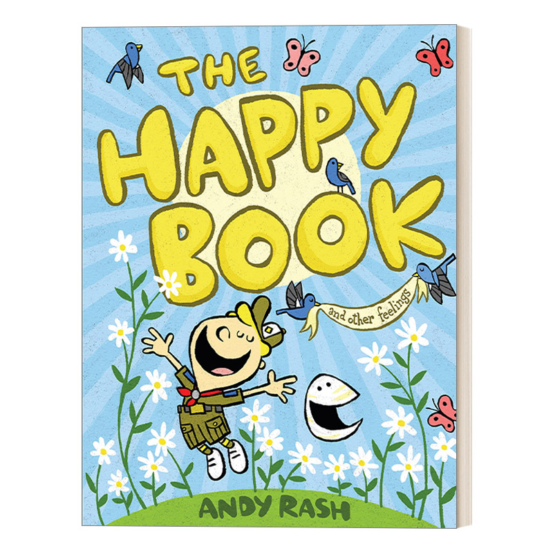 英文原版 The Happy Book 开心书/快乐之书 探索内心情感 3-7岁儿童精装情绪管理绘本 Andy Rash