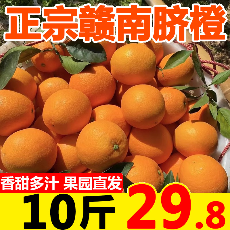 正宗赣南脐橙10斤橙子应当季水果新鲜包邮赣州果冻橙手剥冰糖甜橙