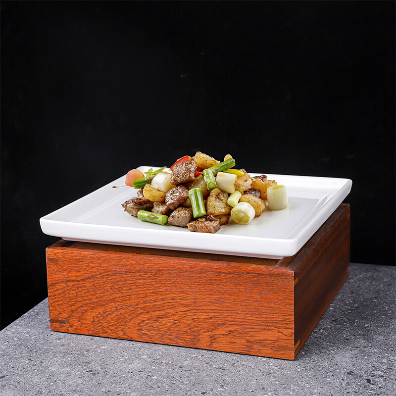 酒店复古中餐沙比利私宴餐盘陶瓷冷菜寿司平盘商用明档意境菜餐具
