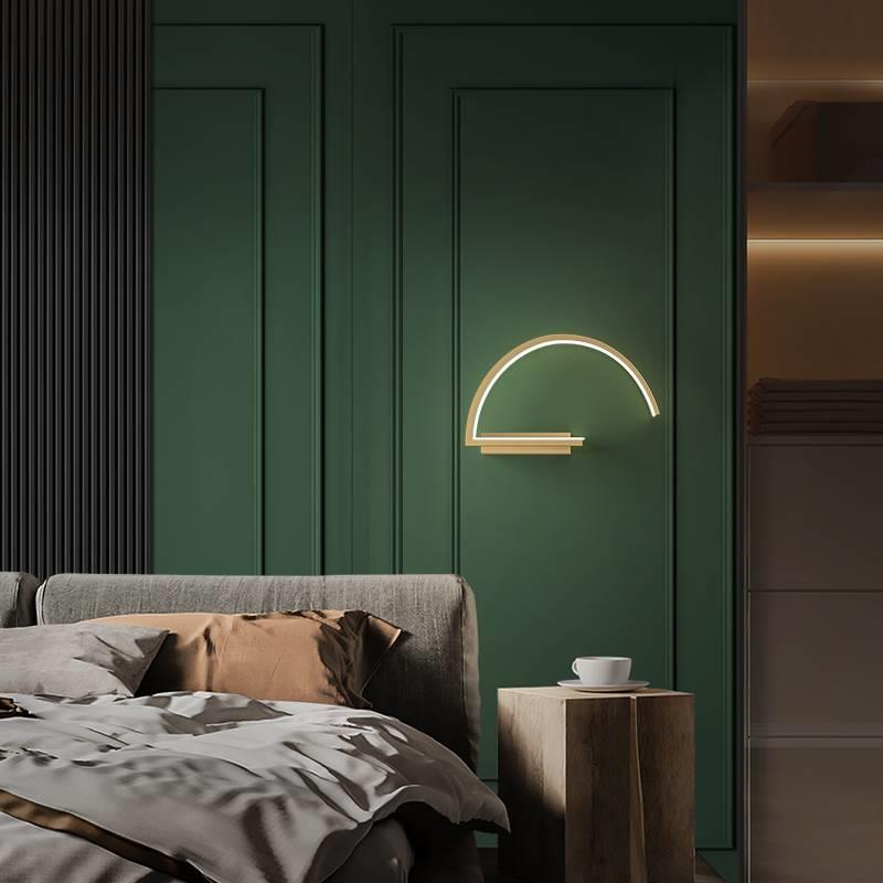 /北欧置物壁灯创意卧室床头灯客厅灯灯具现代简约室内造型全铜挂