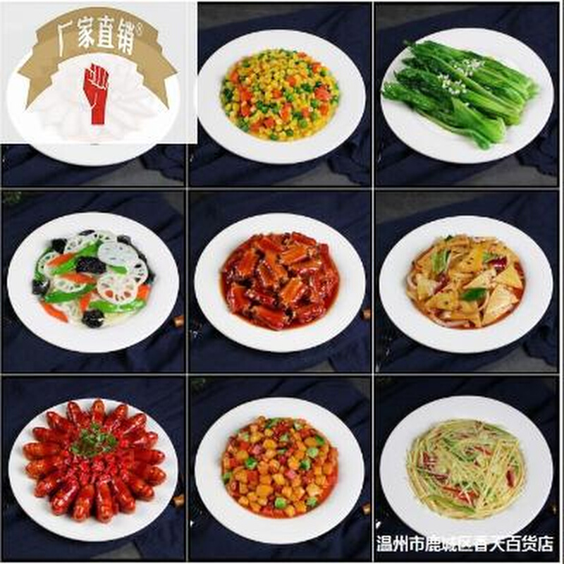 仿真中餐菜式模型 红烧肉盖饭模型 酒店菜品假样定制饭店展示食物