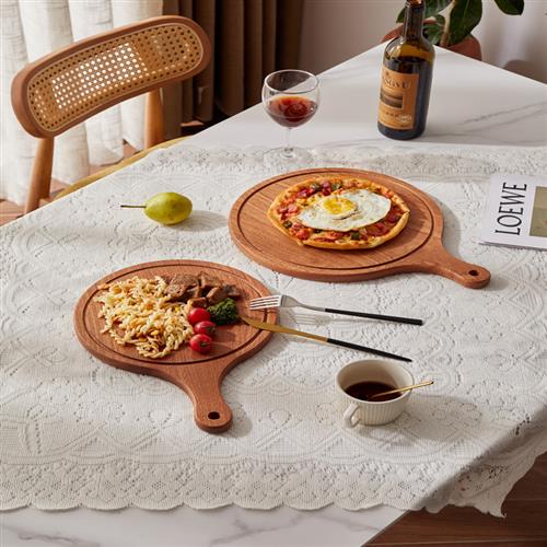 实木牛排餐盘日式木质披萨盘牛扒木板I餐具木盘子木头托盘西餐