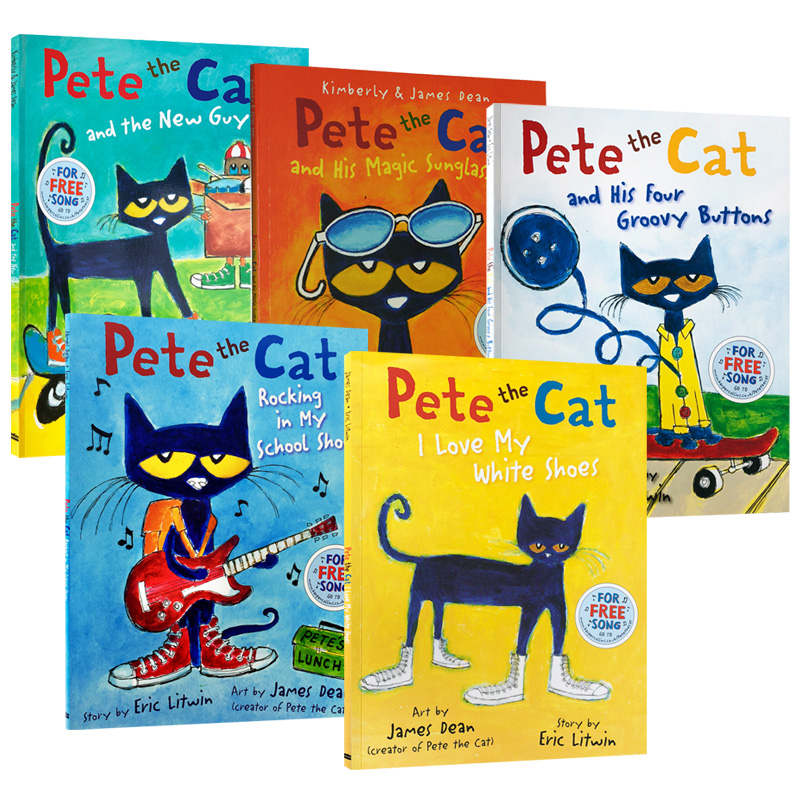 Pete the Cat 皮特猫情商培养绘本 平装大开本5本套装进口原版英文书籍