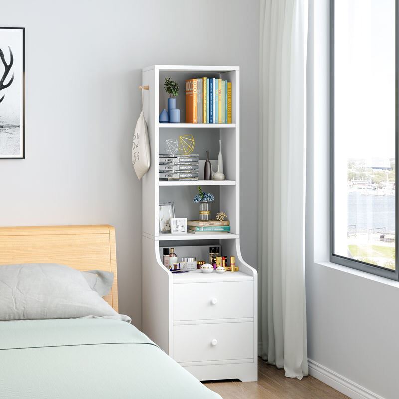 床头柜简约现代卧室床边多功能实木色简易置物架经济型储物收纳柜