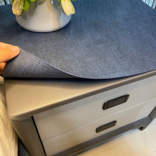 经典布纹皮革防水桌垫可裁剪床头柜桌面保护冰箱洗衣机防尘盖布罩
