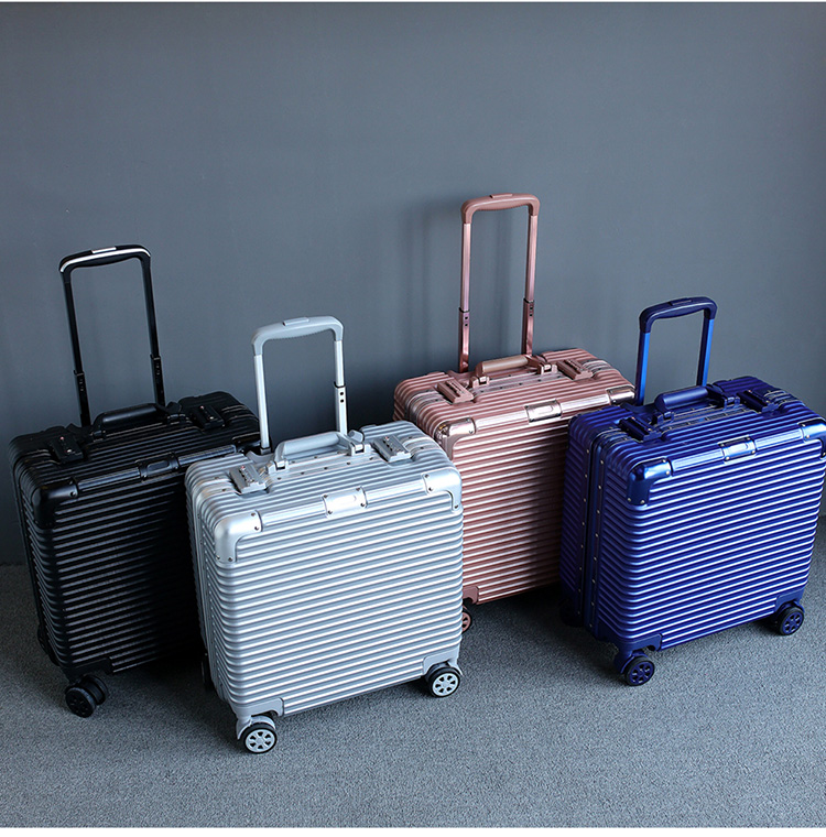 外贸小行李箱18寸铝框拉杆箱横款迷你电脑箱登机箱商务行李箱子