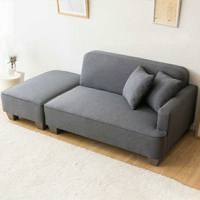 日式布艺沙发客厅小户型公寓单人贵妃躺椅卧室简易两用休闲沙发椅