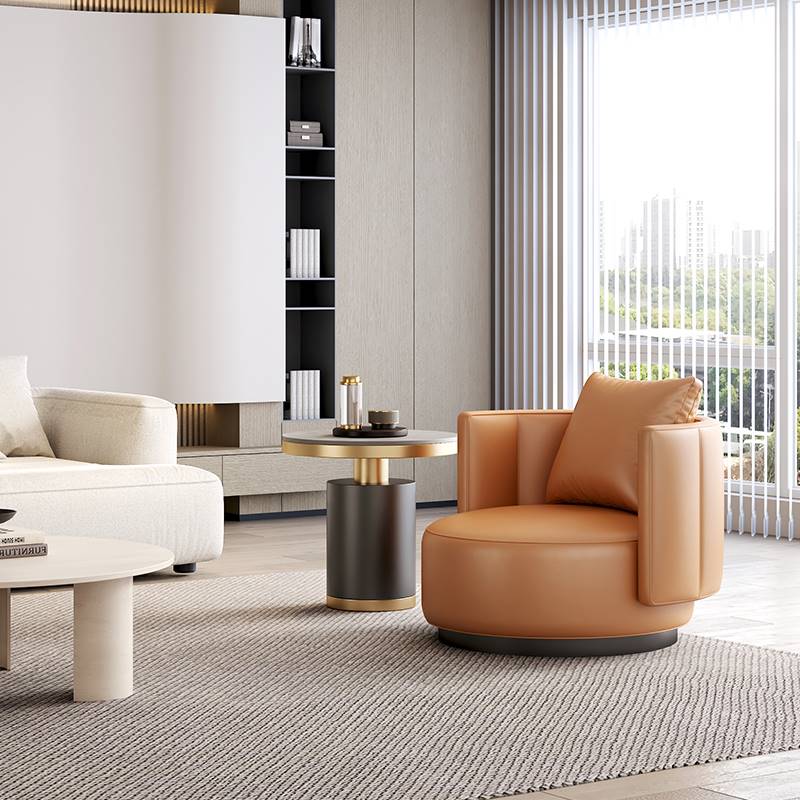新款北欧轻奢设计单人沙发椅客厅阳台旋转老虎椅现代简约休闲洽谈