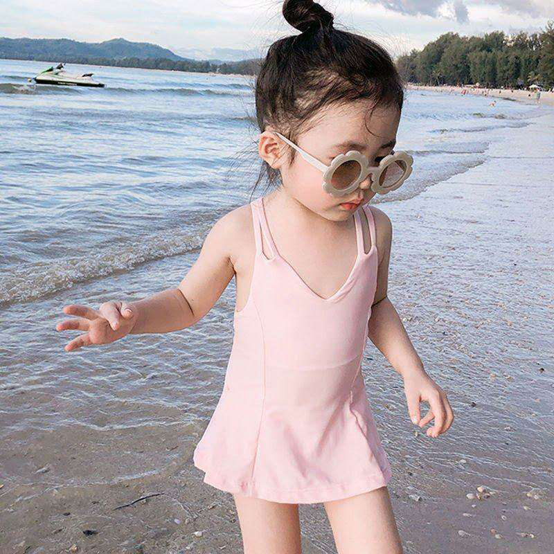 新款儿童泳衣女女童温泉泳装女孩小公主韩版可爱夏宝宝婴儿泳衣