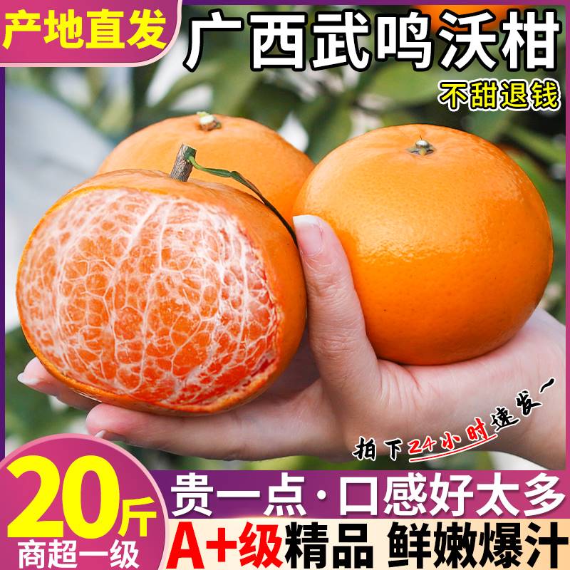 正宗广西武鸣沃柑20斤新鲜橘子水果当季整箱一级砂糖蜜橘柑桔子大