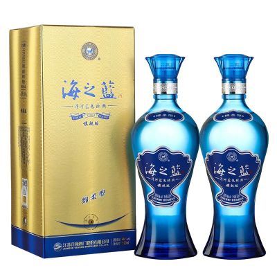 洋河蓝色经典 海之蓝46度520ml*2瓶正品特价浓香型白酒自饮送礼酒