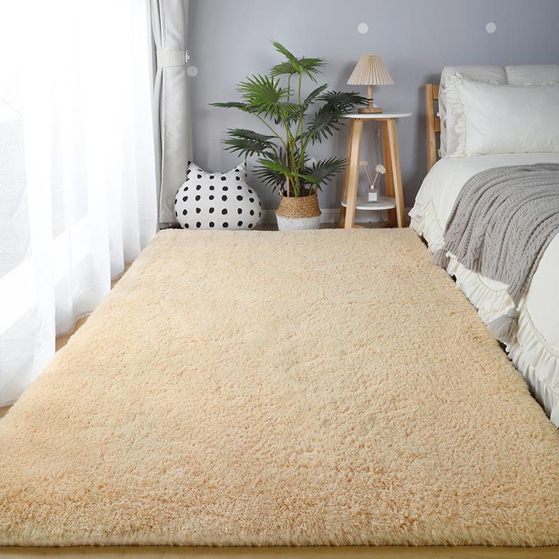 主卧地毯卧室暖色床边毯少女房间床前脚垫可睡可坐地垫全铺可定制
