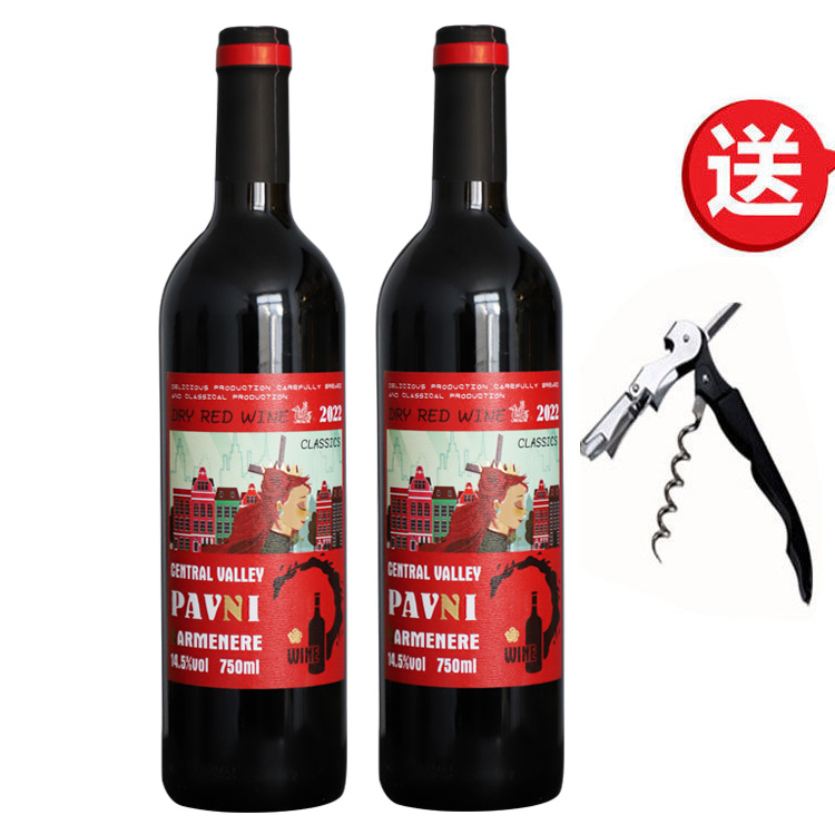 智利进口14.5度红酒正品买一送一高档干红葡萄酒750ml送酒水包邮