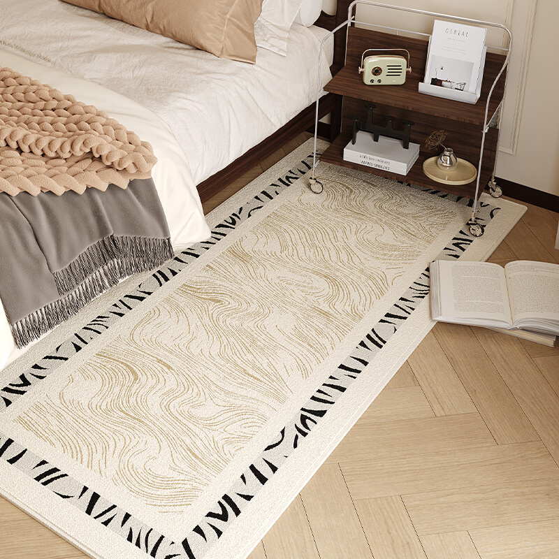 2023新款法式奶油风床边毯客厅书房防滑地垫隔音防凉脚垫定制地毯