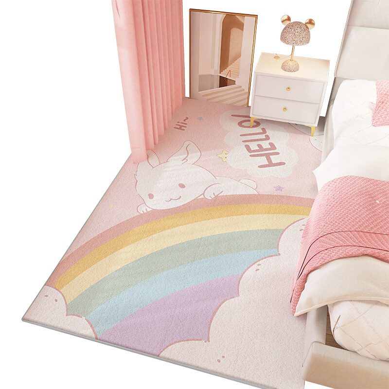 床边地毯卧室床边毯少女ins风儿童房可爱客厅垫子女孩房间地垫