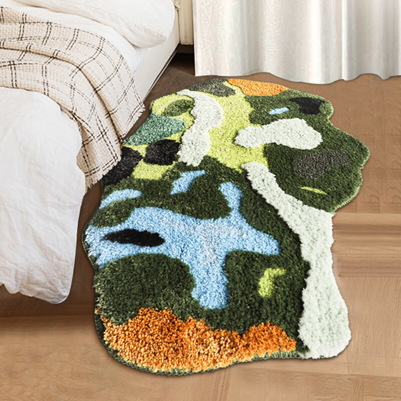 ins风卧室房间床边毯客厅沙发地毯茶几毯耐脏轻奢高级异型地垫子