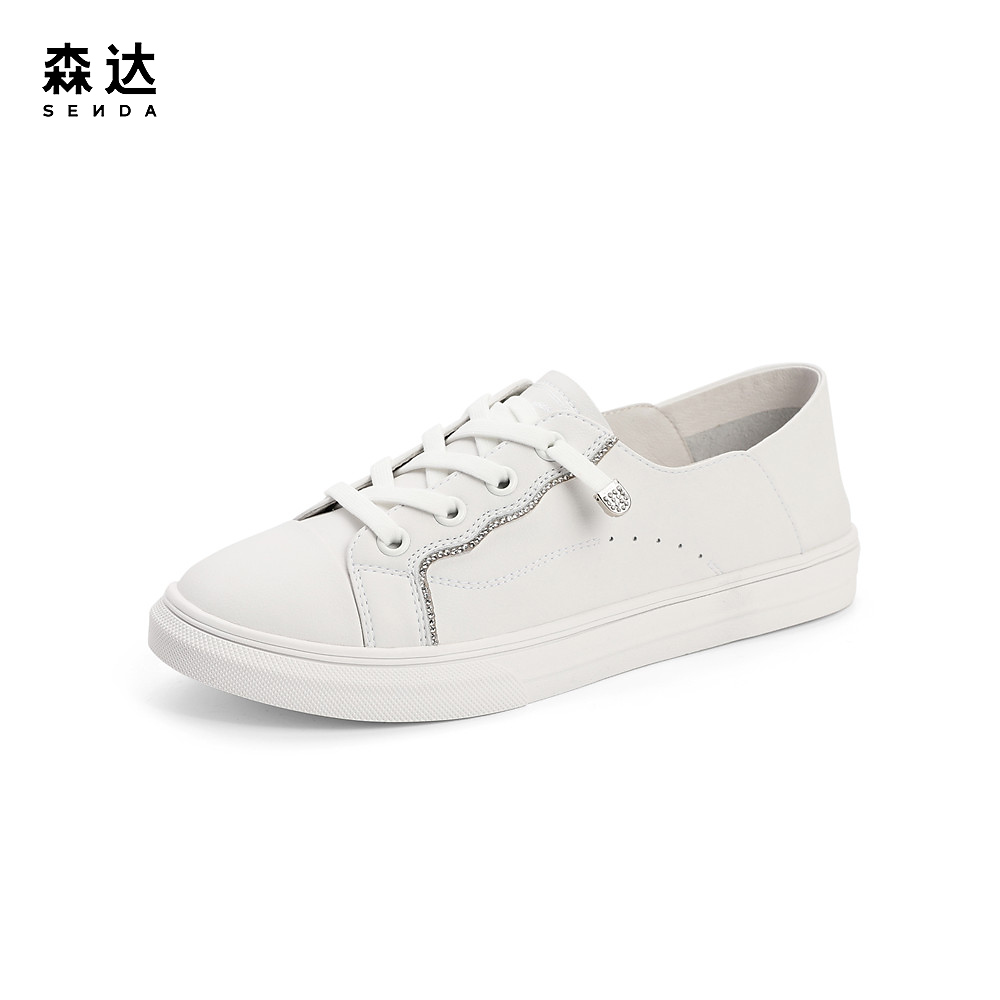 森达时尚小白鞋女夏季新款商场同款户外休闲板鞋女生鞋子VZU22AM3