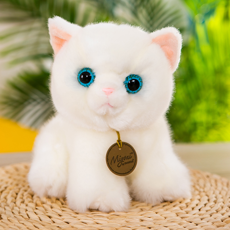 正版可爱小白猫毛绒玩具公仔发声猫咪玩偶布娃娃儿童生日礼品女生