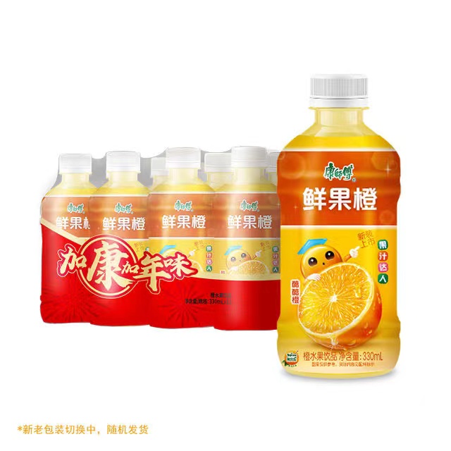 康师傅鲜果橙果汁330ml*6瓶