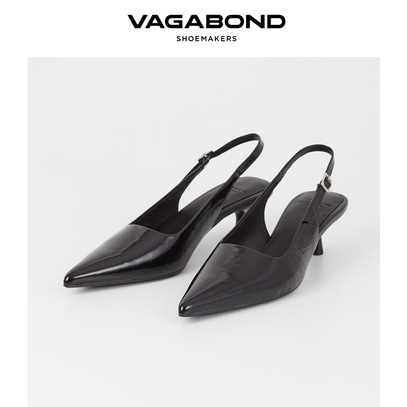 Vagabond LYKKE女士牛皮尖头猫跟单鞋穆勒鞋2024春夏新品