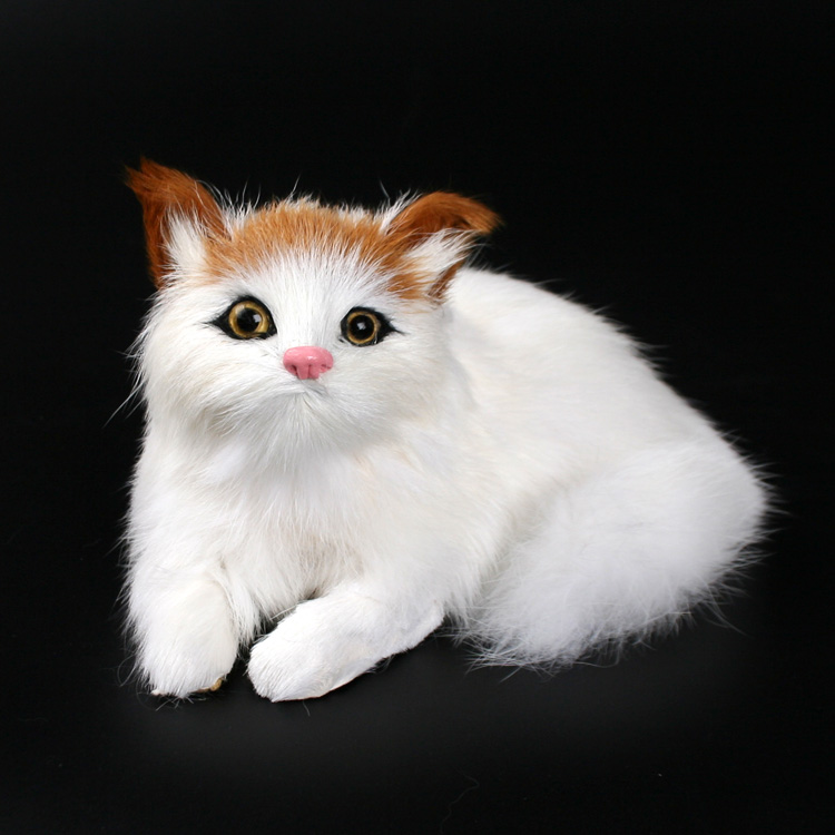 【天天特价】仿真猫咪儿童毛绒玩具动物桌面摆件可爱逼真小猫会叫