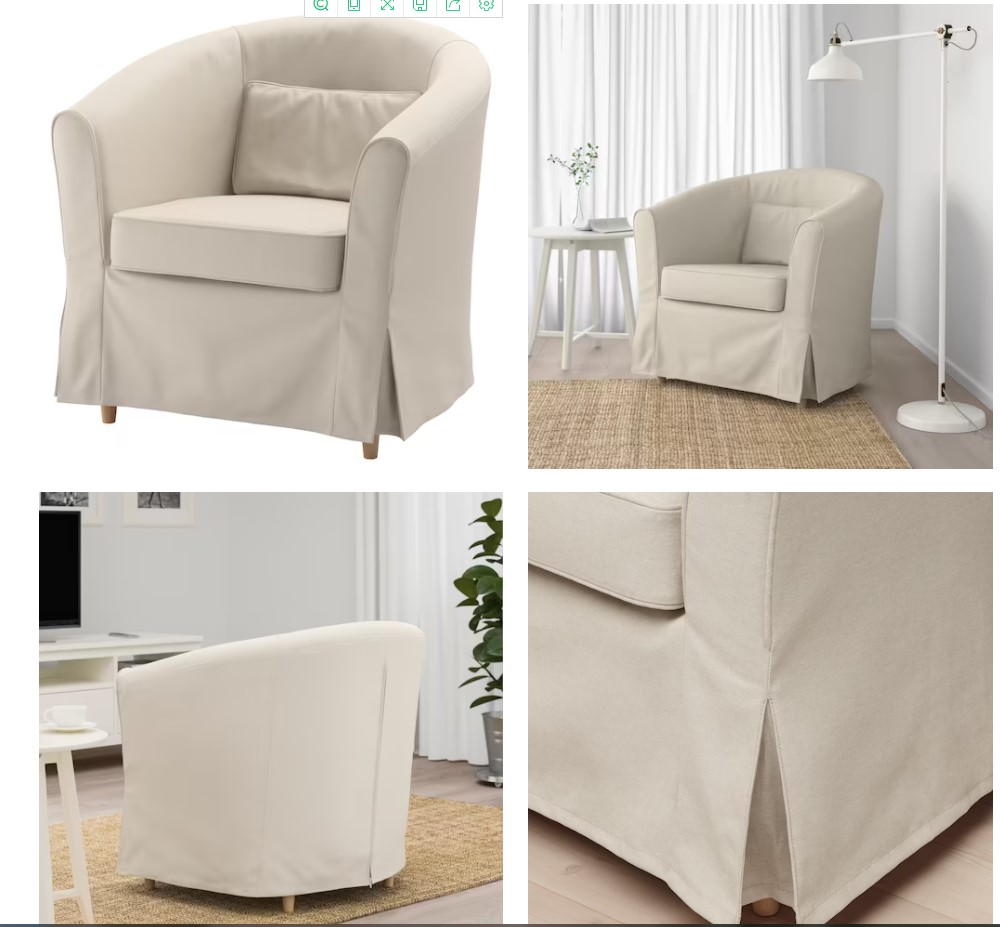 济南IKEA宜家家居具国内代购图斯塔单人沙发套多色布艺休闲椅