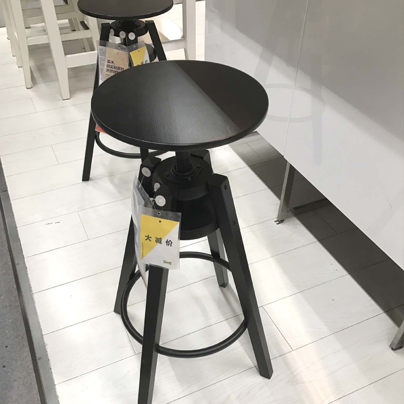 济南IKEA南京宜家家居国内代购达夫利酒吧凳吧台凳吧椅黑色凳子