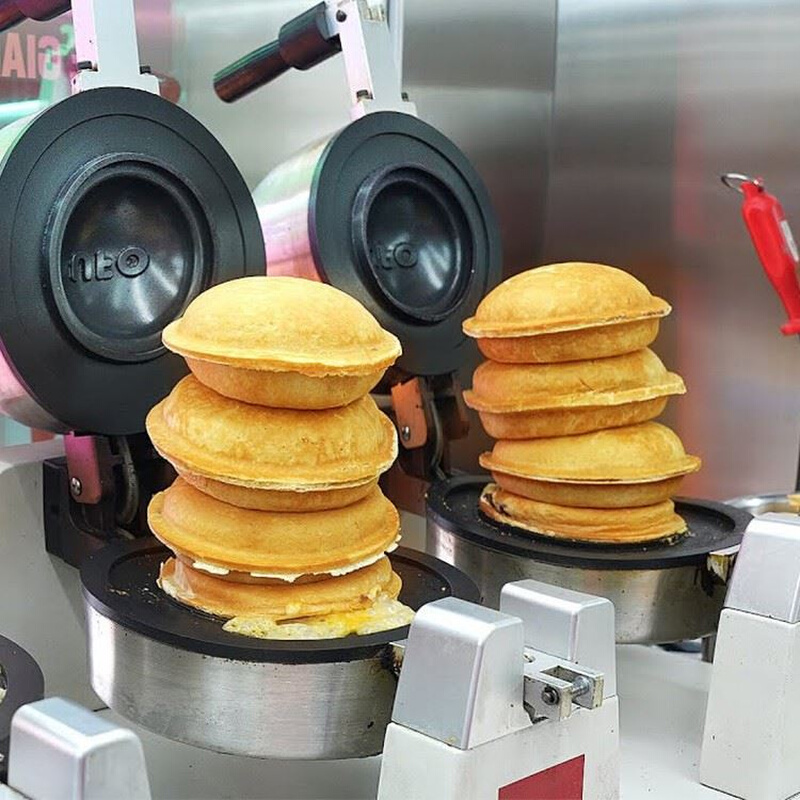 商用烤汉堡面包机机咖啡厅面包店烤包机小型烤包子设备