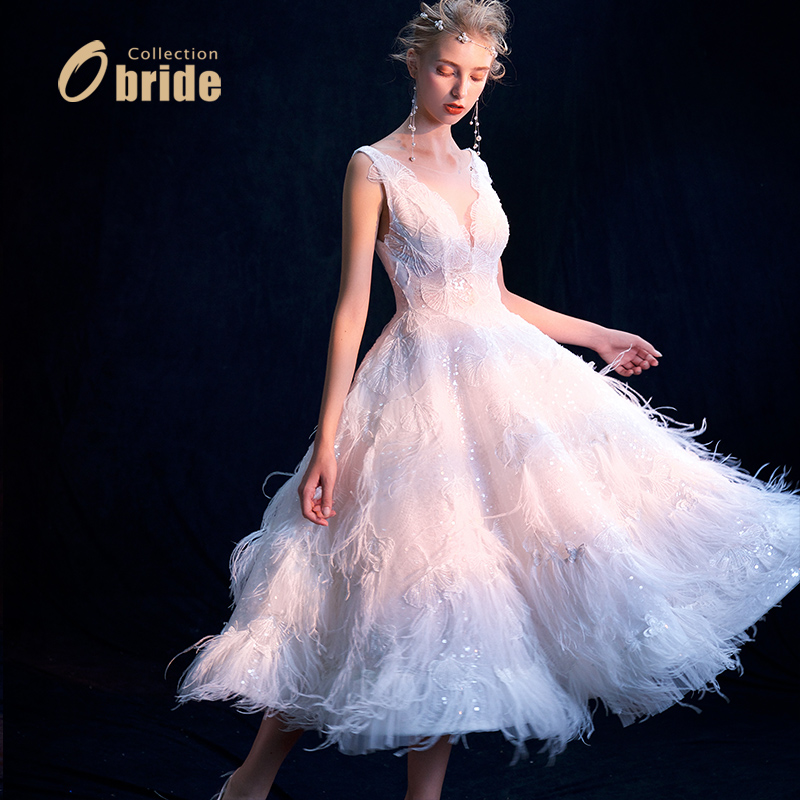 Obride[zelda]婚纱礼服法式高级感超仙小众短款小个子领证轻婚纱