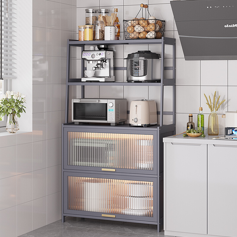 微波炉烤箱置物架厨房落地收纳支架多层家用多功能储物货架橱柜子