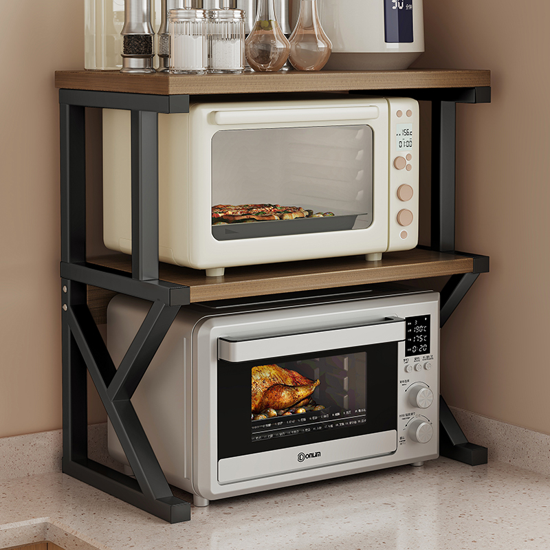 厨房微波炉架子置物架多功能支架多层家用烤箱台面电饭锅收纳层架