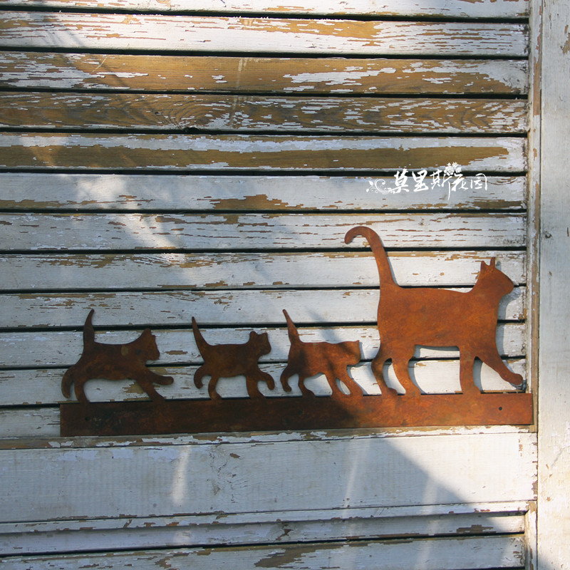 莫里斯花园 花园杂货花园家居壁面墙面装饰猫咪一家